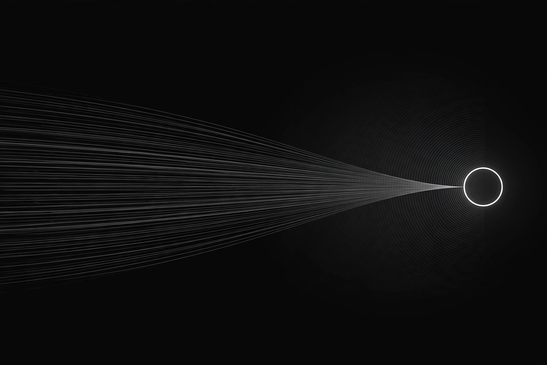 Abstract speed lines converging on a bright ring, representing proxy latency measurement | ProxyNest Blog