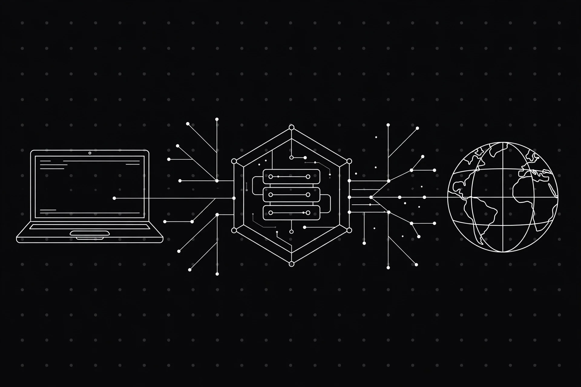 Using ProxyNest: your device connects through a ProxyNest proxy to the wider internet | ProxyNest Blog