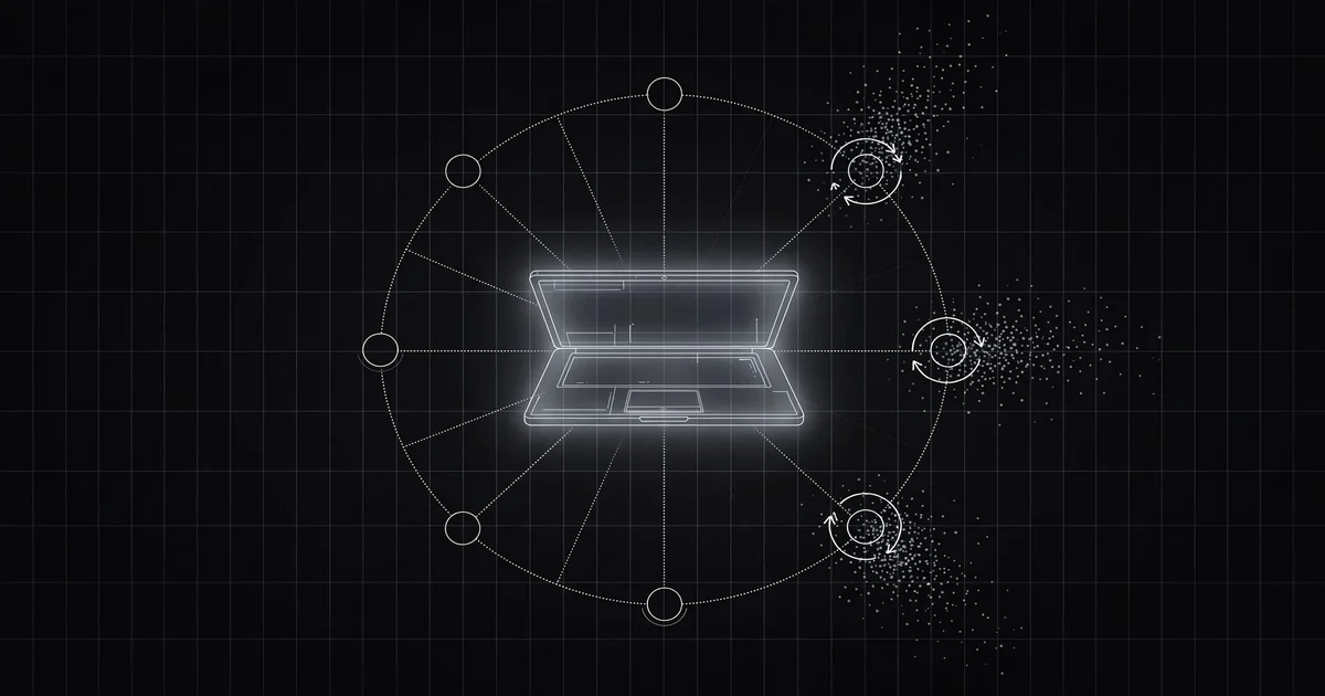 Abstract illustration of an IP address shifting between network nodes | ProxyNest Blog