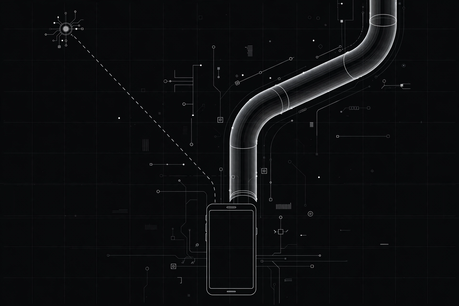 Smartphone sending two routes: a plain dashed proxy line and an enclosed encrypted VPN tunnel | ProxyNest Blog