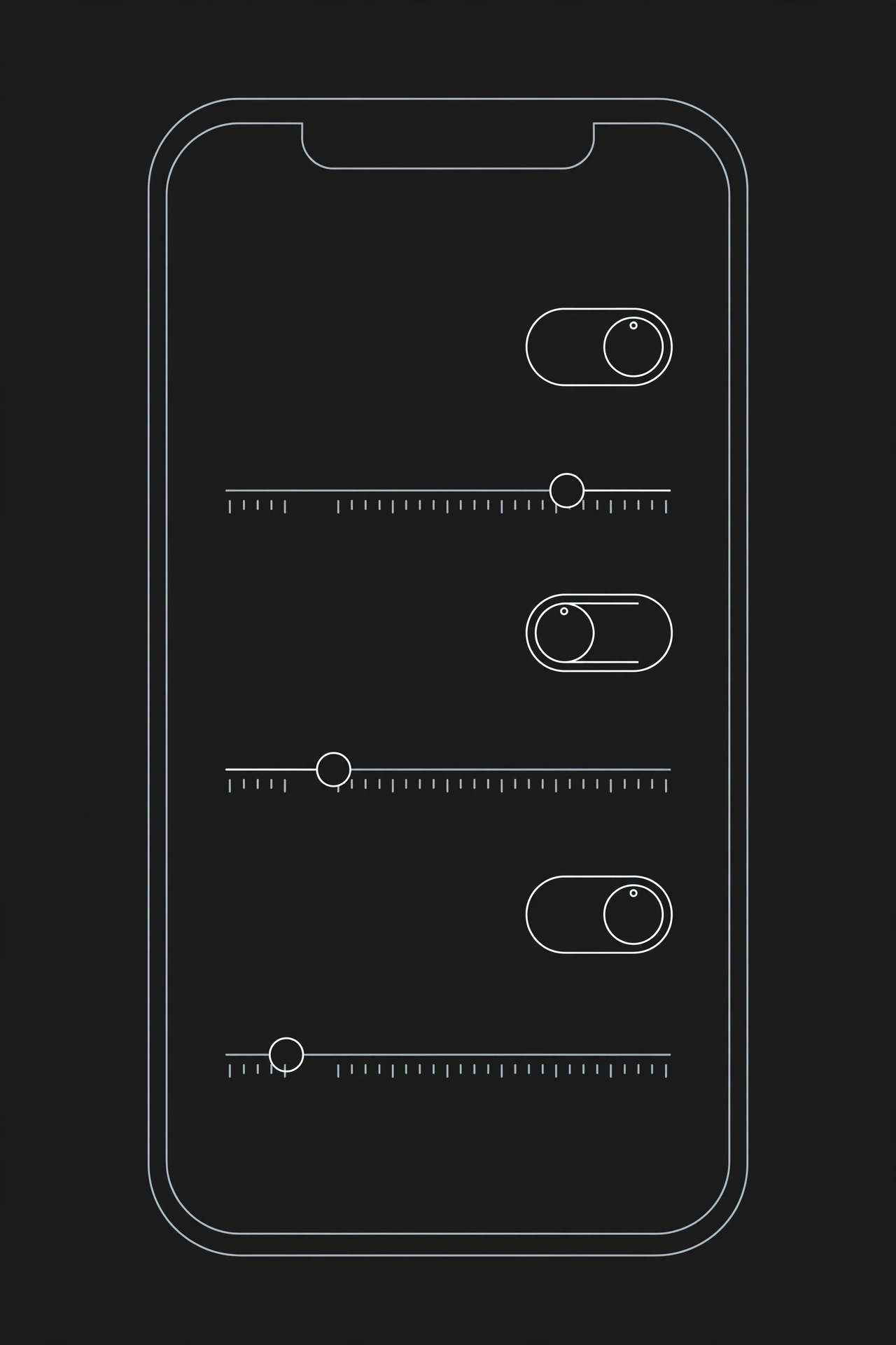 Abstract illustration of a smartphone settings screen with toggle switches — ProxyNest Blog