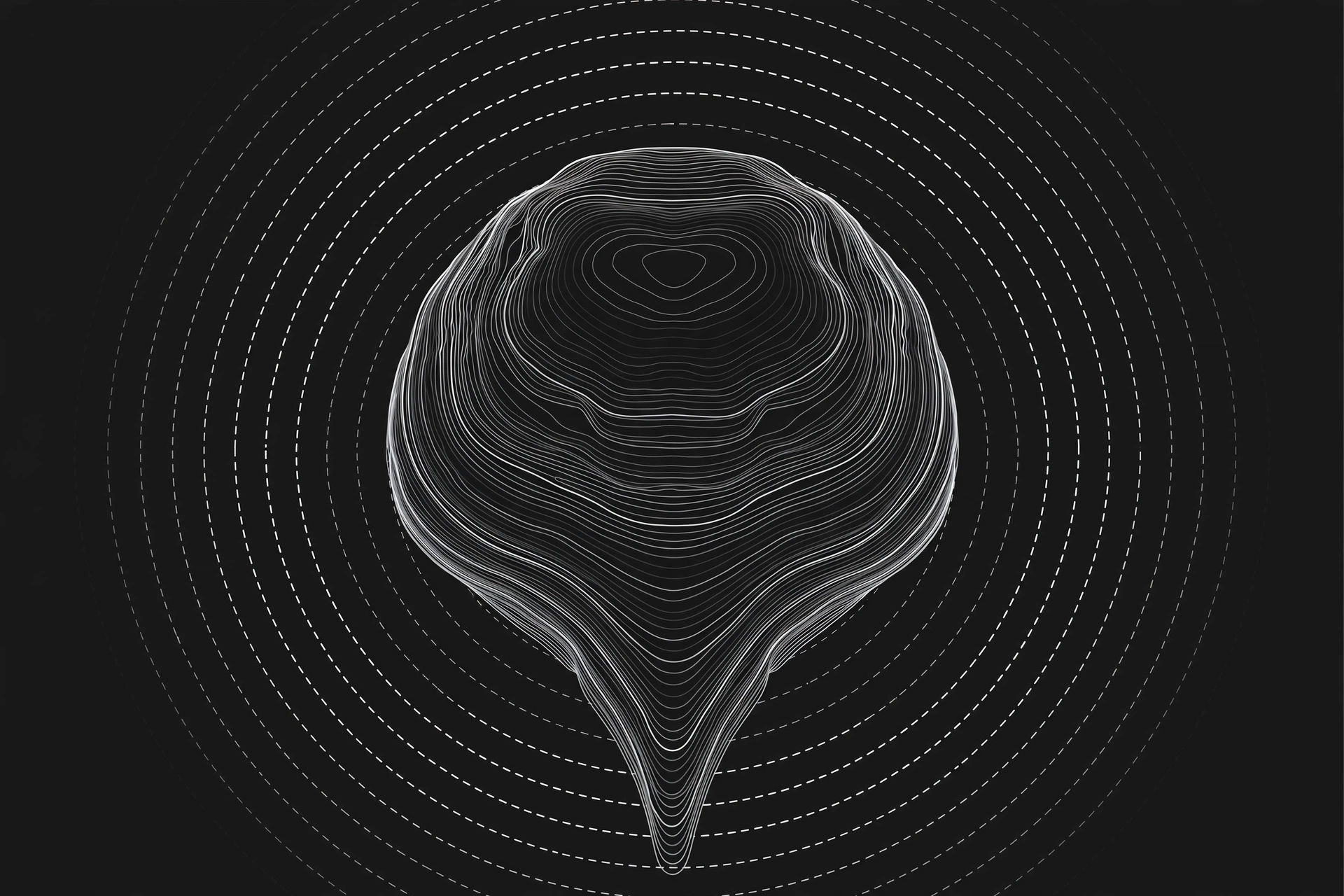 Abstract contour lines forming a location marker, showing how an IP reveals approximate location | ProxyNest Blog