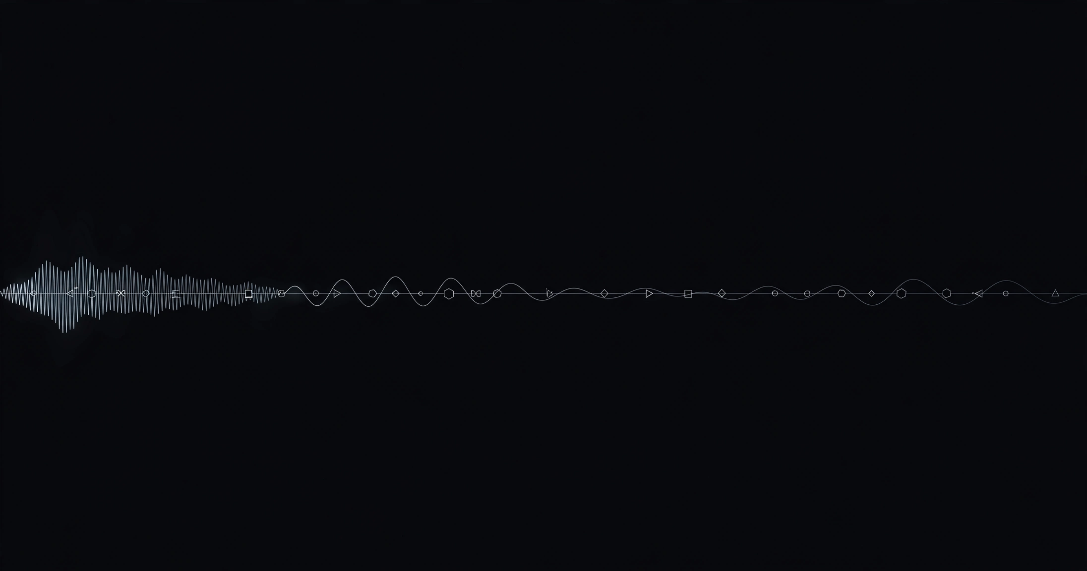 Abstract line art of a signal wave slowing down along a network path